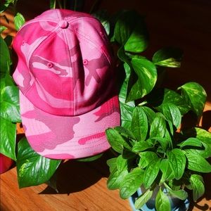 Pink Camo Adjustable Strap Baseball Cap